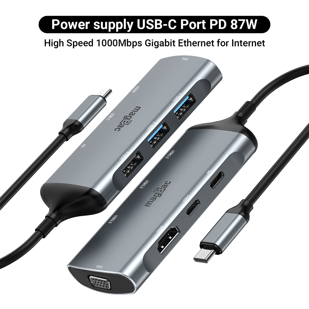 B3E 7-in-1 USB-C Hub - docking station - USB-C - HDMI - YG-2121 - USB Hubs  